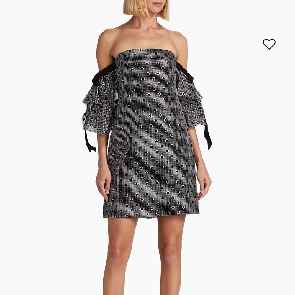 LELA ROSE POLKA DOT MINI DRESS